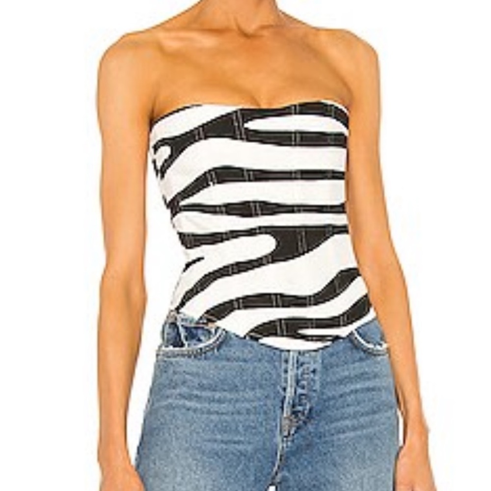 Miaou Peri corset in zebra